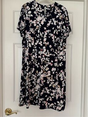 J. Jill Navy Floral Dress
